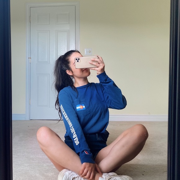 🦋 Colorado Long Sleeve Navy Pocket Tee - Picture 4 of 7